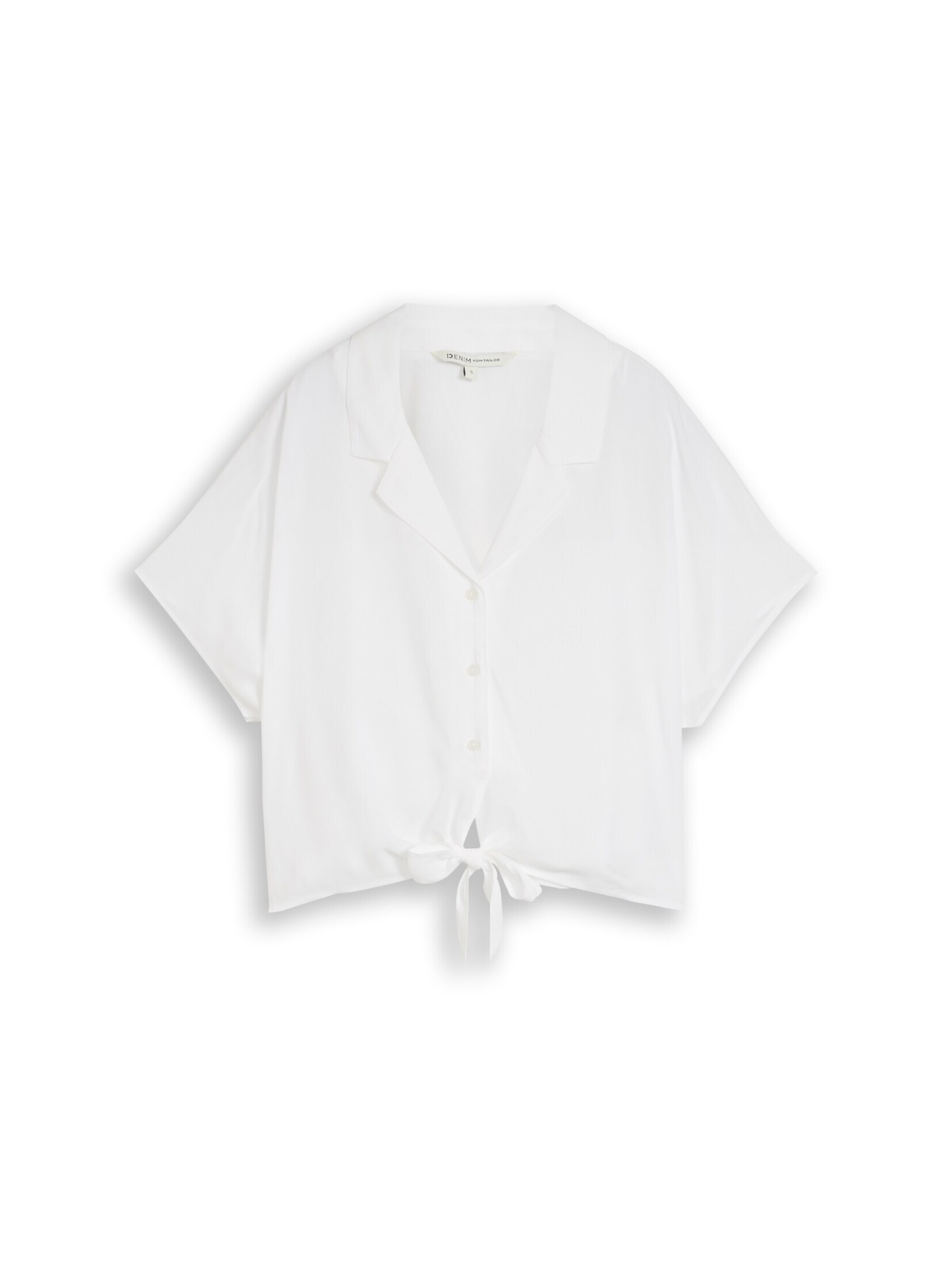 TOM TAILOR DENIM Blouse in White: front