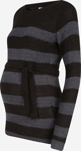 MAMALICIOUS Sweter 'Sandy' w kolorze czarny: przód