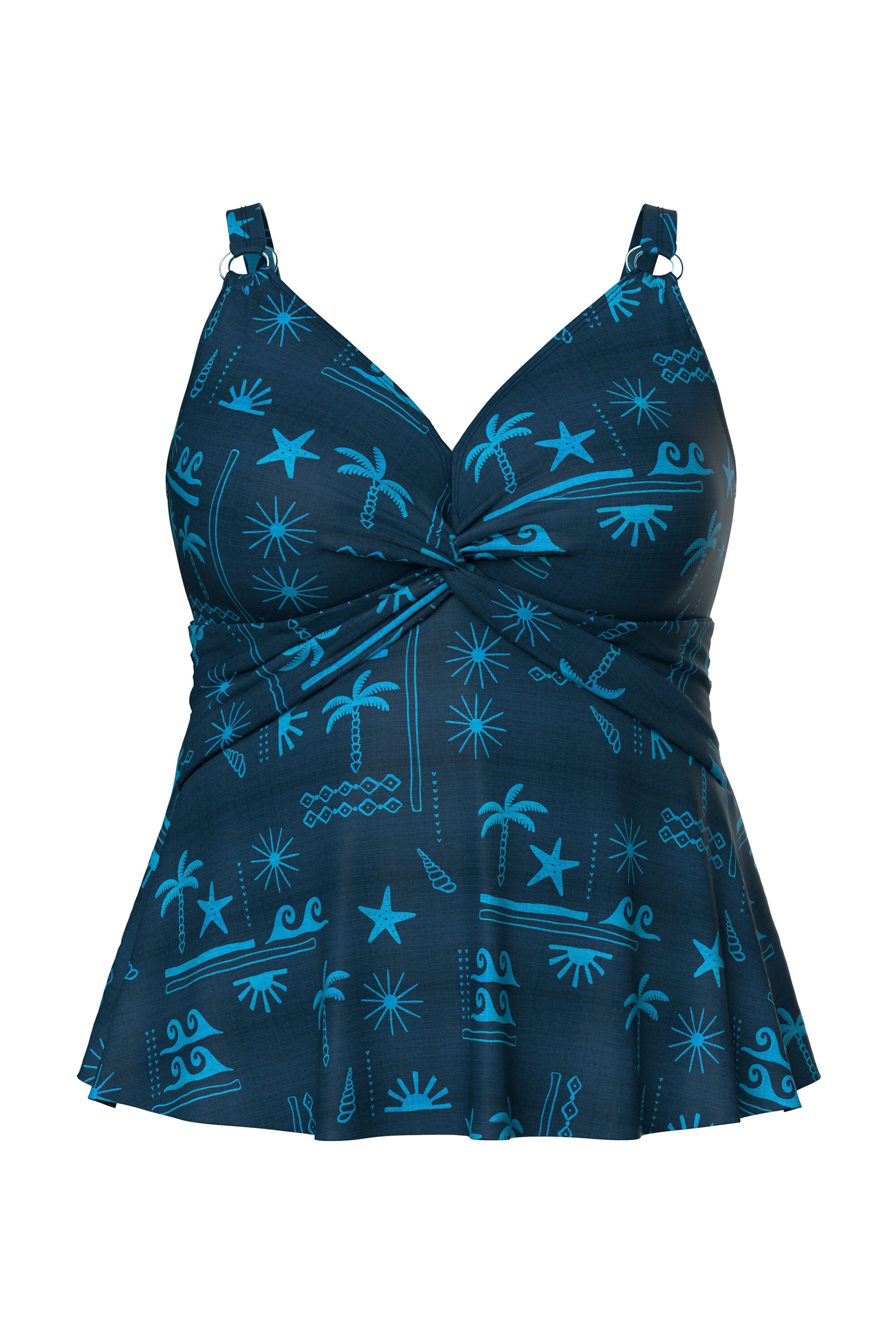 Ulla Popken Bustier Tankini in Blau