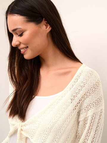 Cream Knit Cardigan 'Rumba' in White