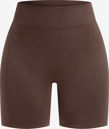 Leggings Smilodox en marron : devant