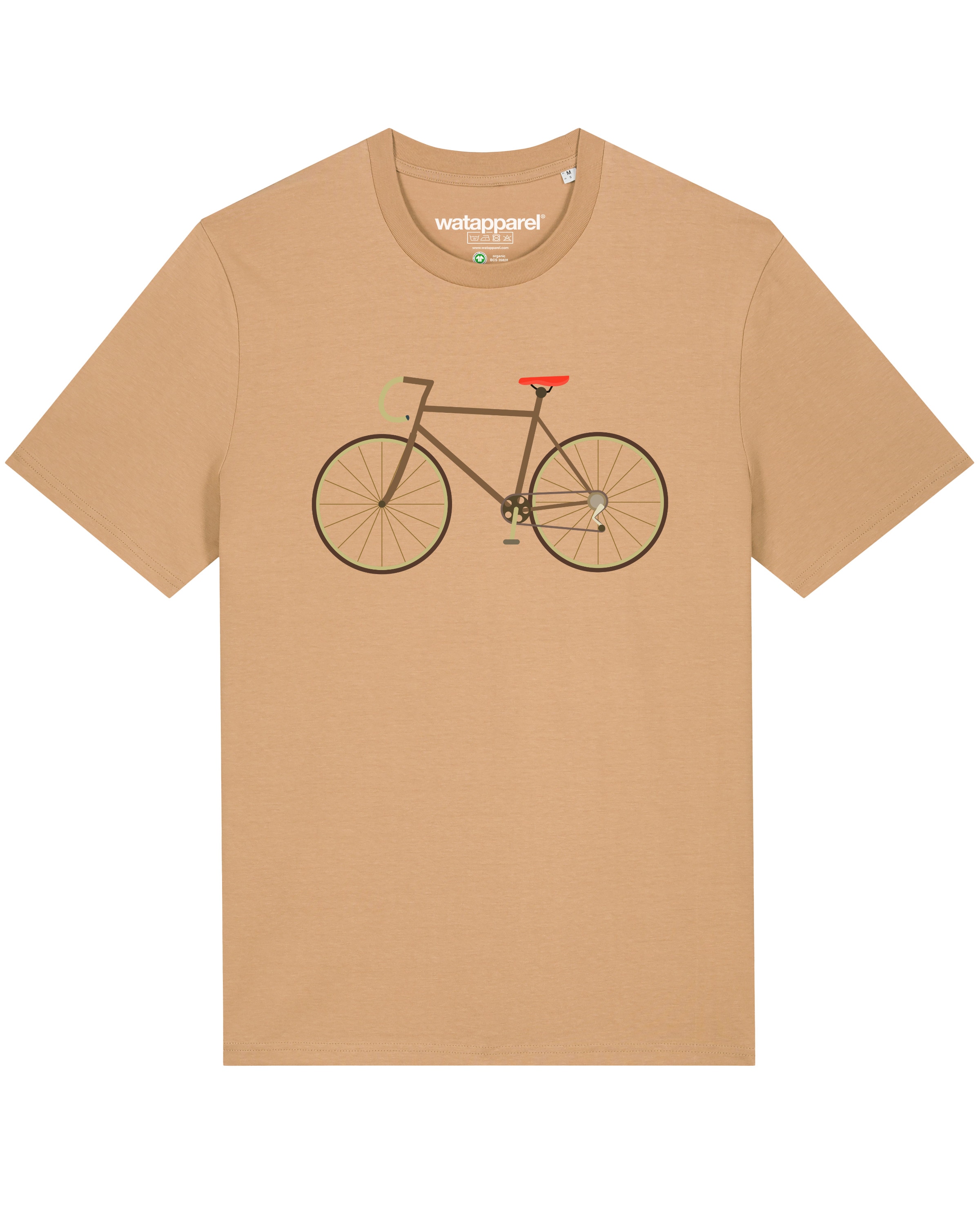 Maglietta 'Fahrrad' di Watapparel in marrone: frontale