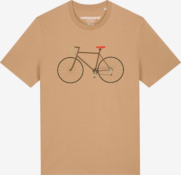 Maglietta 'Fahrrad' di Watapparel in marrone: frontale