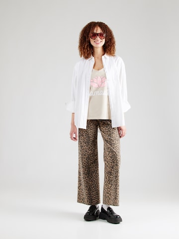 Maglietta 'Namasté Snake' di miss goodlife in beige