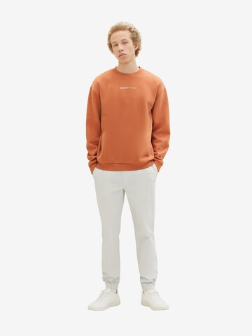 TOM TAILOR DENIM Sweatshirt in Orange