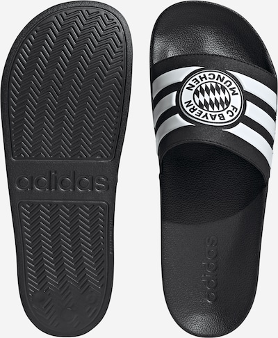 ADIDAS SPORTSWEAR Natikače s potpeticom 'ADILETTE SHOWER Bayern Munich' u crna / bijela, Pregled proizvoda