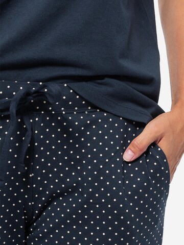 SCHIESSER Pyjama 'Organic Cotton' in Blauw