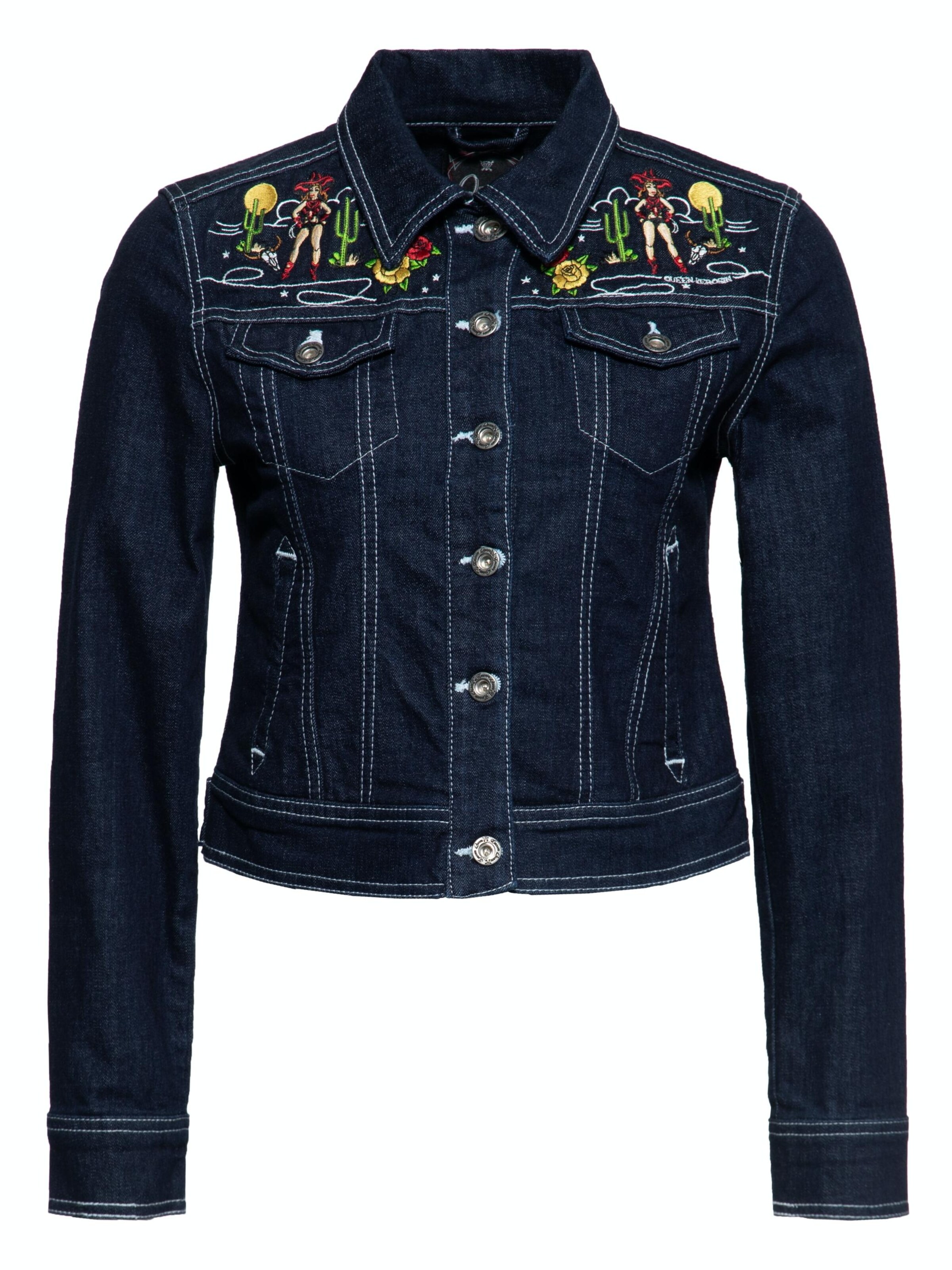 Queen Kerosin Übergangsjacke‌‌‌‌‌‌ in blue denim, Produktansicht