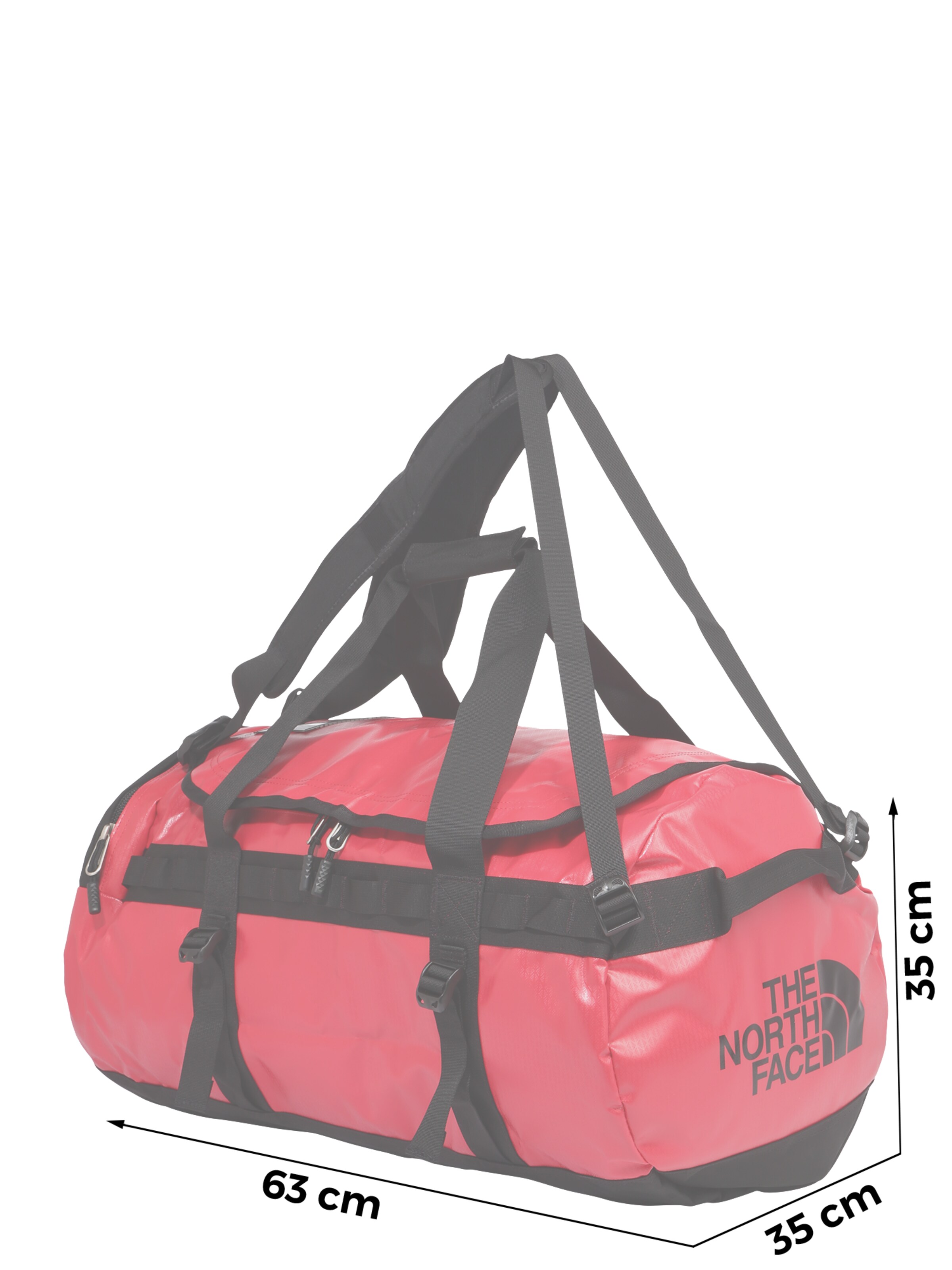 raudona THE NORTH FACE Sportinis krepšys 'Base Camp'