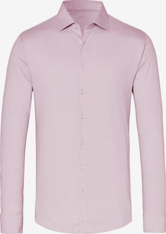 Coupe slim Chemise business DESOTO en rose : devant