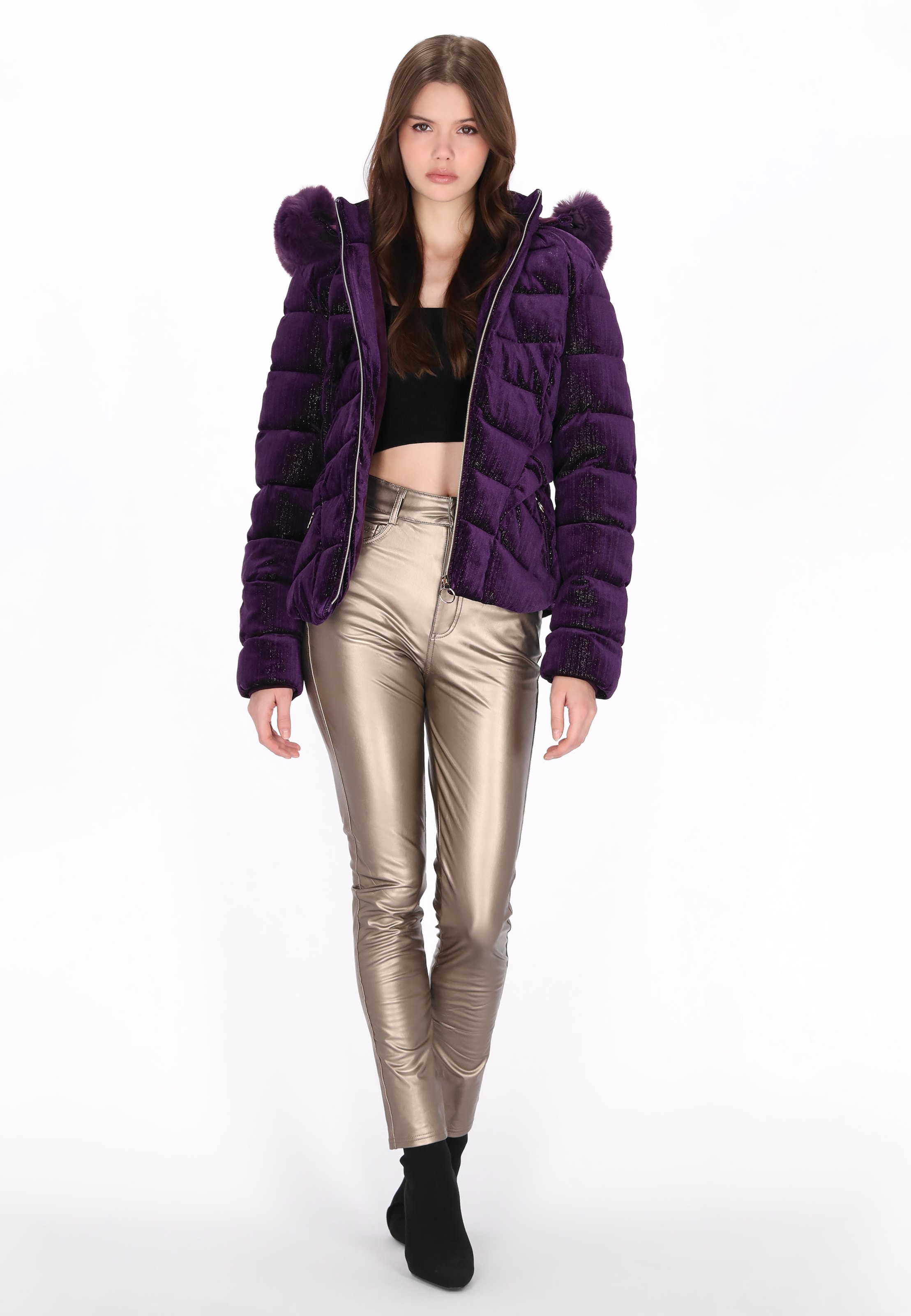 myMo at night Winter Jacket in Purple