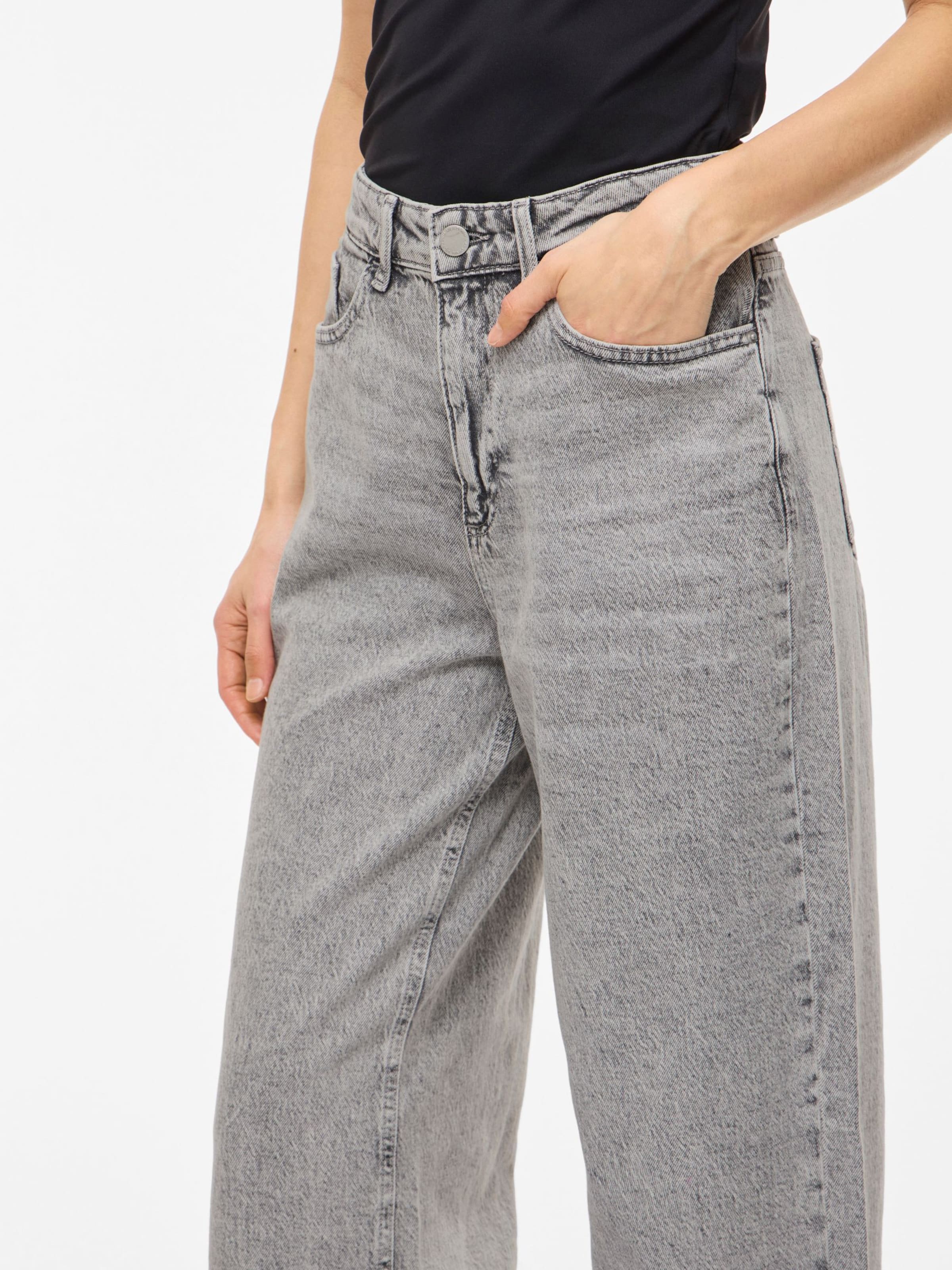 VILA Široke hlačnice Kavbojke 'VMFREYA' | siva barva