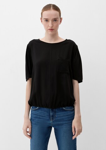 s.Oliver Blouse in Zwart: voorkant