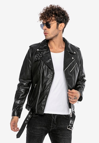 Redbridge Lederjacke 'Richardson' in Schwarz: predná strana