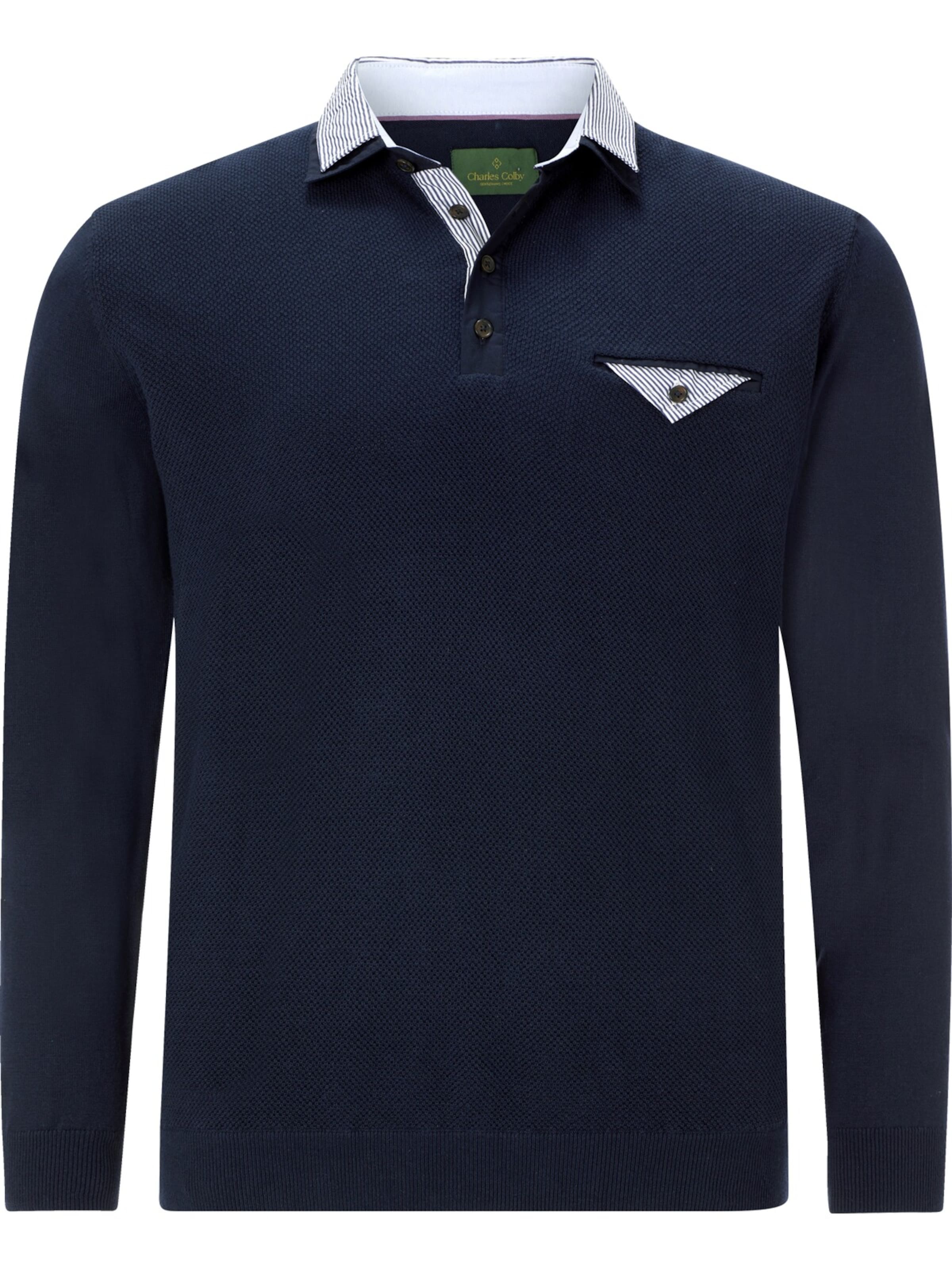 Charles Colby Pullover 'Earl Quinvine' in Blau: Vorderseite