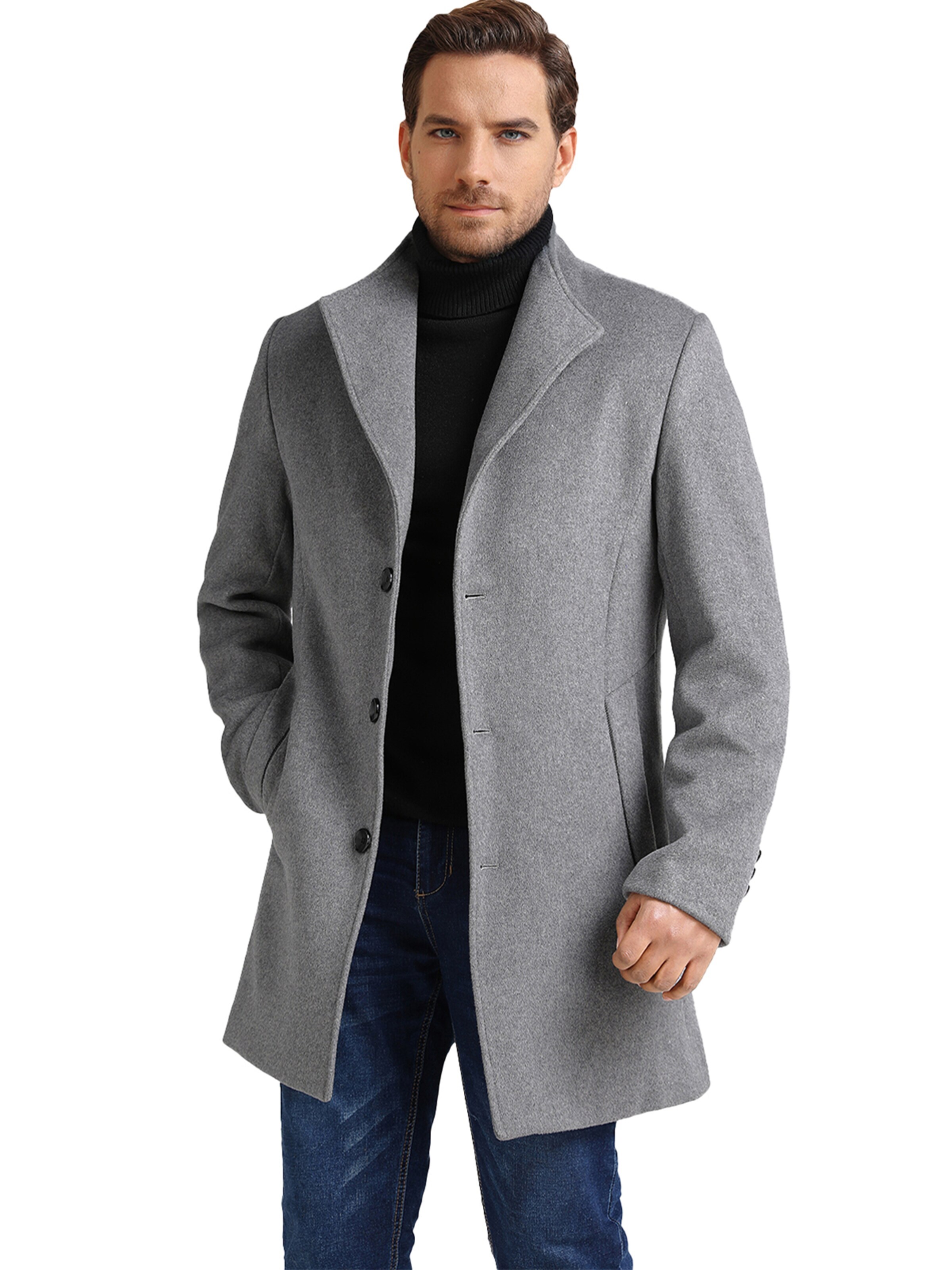 YOUTHUP Winter Coat 'Kontur' in Grey