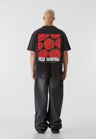 Lost Youth Shirt 'Pizza Essentials' in Zwart