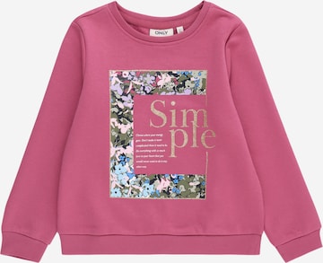 KIDS ONLY Sweatshirt 'LENA' in Pink: predná strana