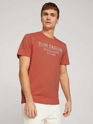 TOM TAILOR Regular Fit T-Shirt in Orange