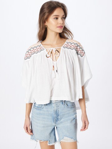 Free People - Blusa en blanco: frente