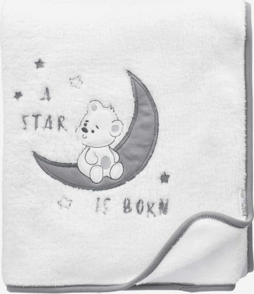 Baby Sweets Baby Blanket 'A star is born' in White: front