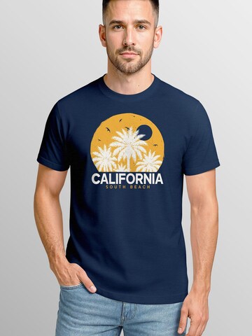 Neverless Shirt 'California' in Blue: front