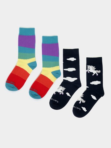 Bavarian Caps Socken 'Einhorn'‌‌‌‌‌‌‌‌ in Mischfarben: Vorderseite