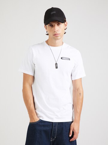 Tricou de la G-STAR pe alb: față