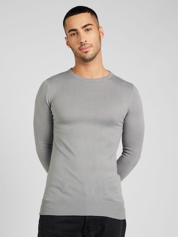 BRAVE SOUL Sweater in Grey: front