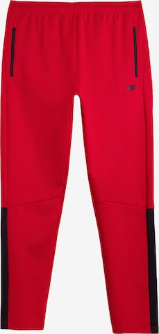 4F - regular Pantalón deportivo en rojo: frente