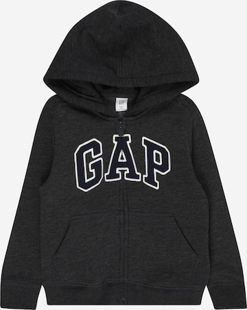 GAP - Ajuste regular Sudadera con cremallera en gris: frente