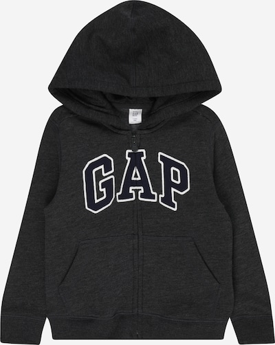 GAP Sweatjacke in anthrazit / weiß, Produktansicht