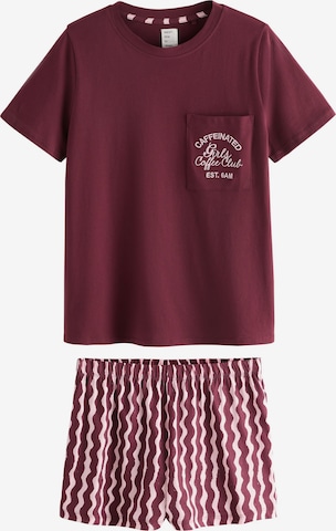 Next Short Pajama Set in Red: front