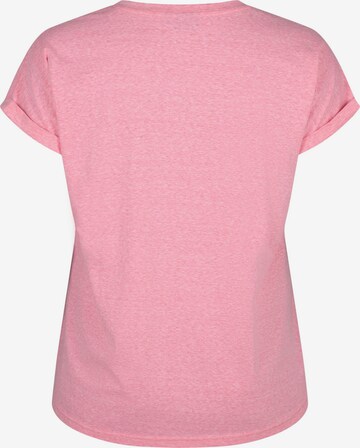 T-shirt 'VAVA' Zizzi en rose