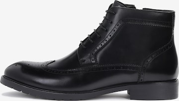 Kazar Lace-Up Boots in Black: front