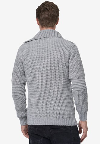 Rusty Neal Knit Cardigan in Grey