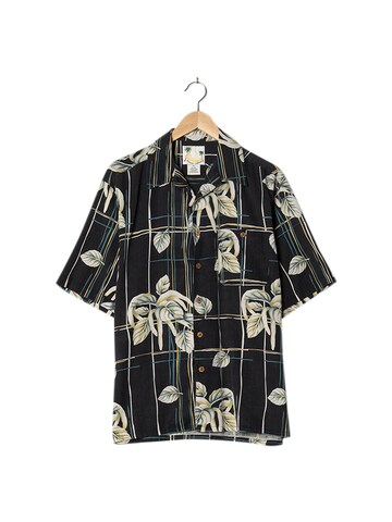 Banana Cabana Button Up Shirt in M in Black: front