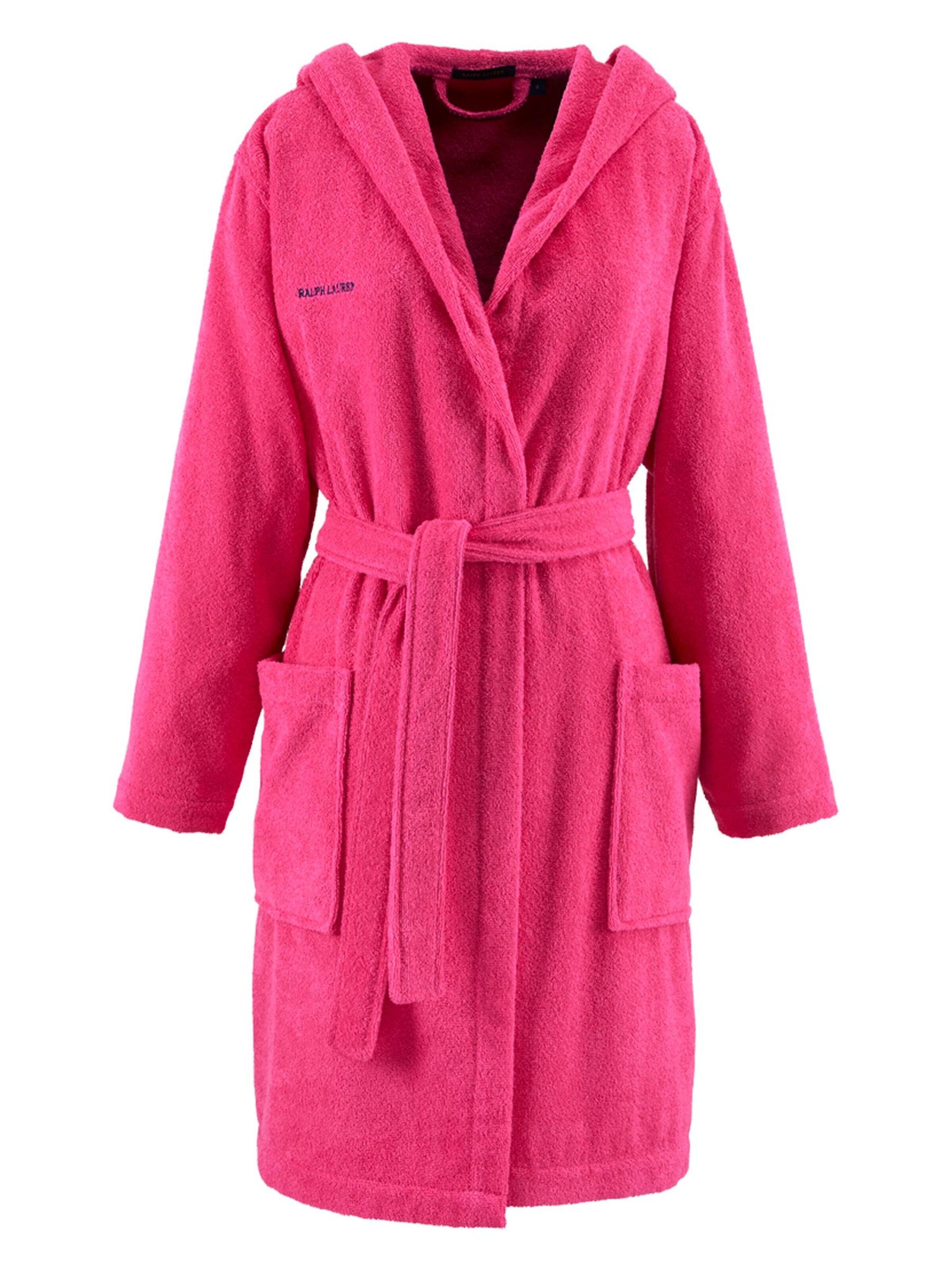 Ralph Lauren Home Long Bathrobe 'ZOE' in Pink: front