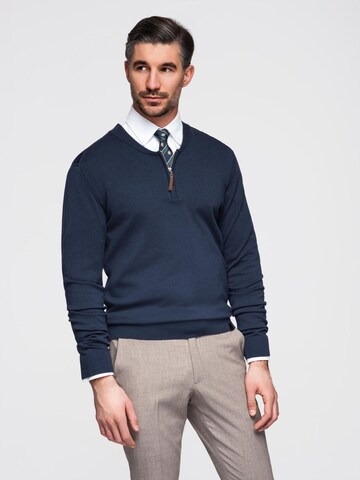 Pullover di Ombre in blu: frontale