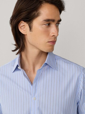 Hackett London Regular fit Button Up Shirt 'End On End' in Blue