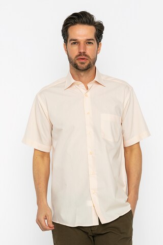 Regular fit Camicia di Giorgio di Mare in beige: frontale