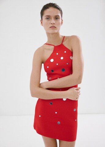 MANGO Strickkleid 'Espeji' in Rot: Vorderseite