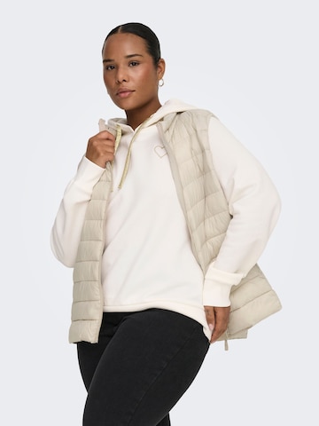 ONLY Carmakoma Sweatshirt 'CARNoli' i hvid: forside