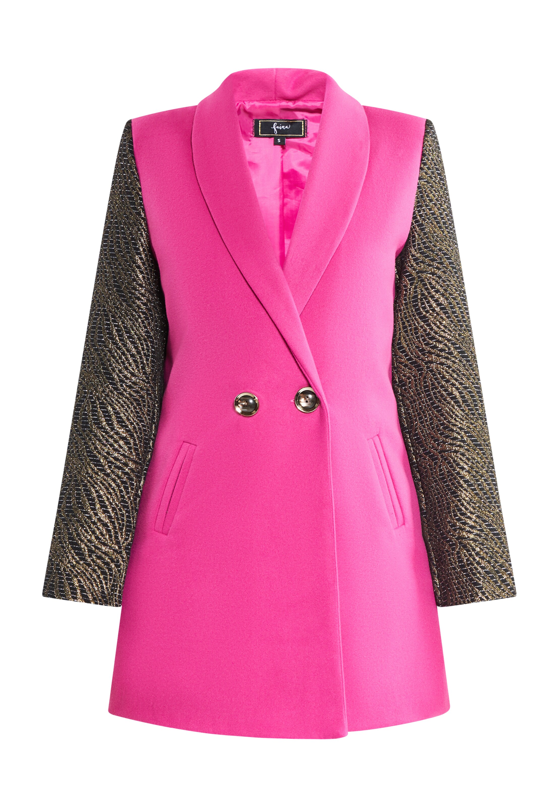 faina - Sobretudo meia-estação em rosa: frente