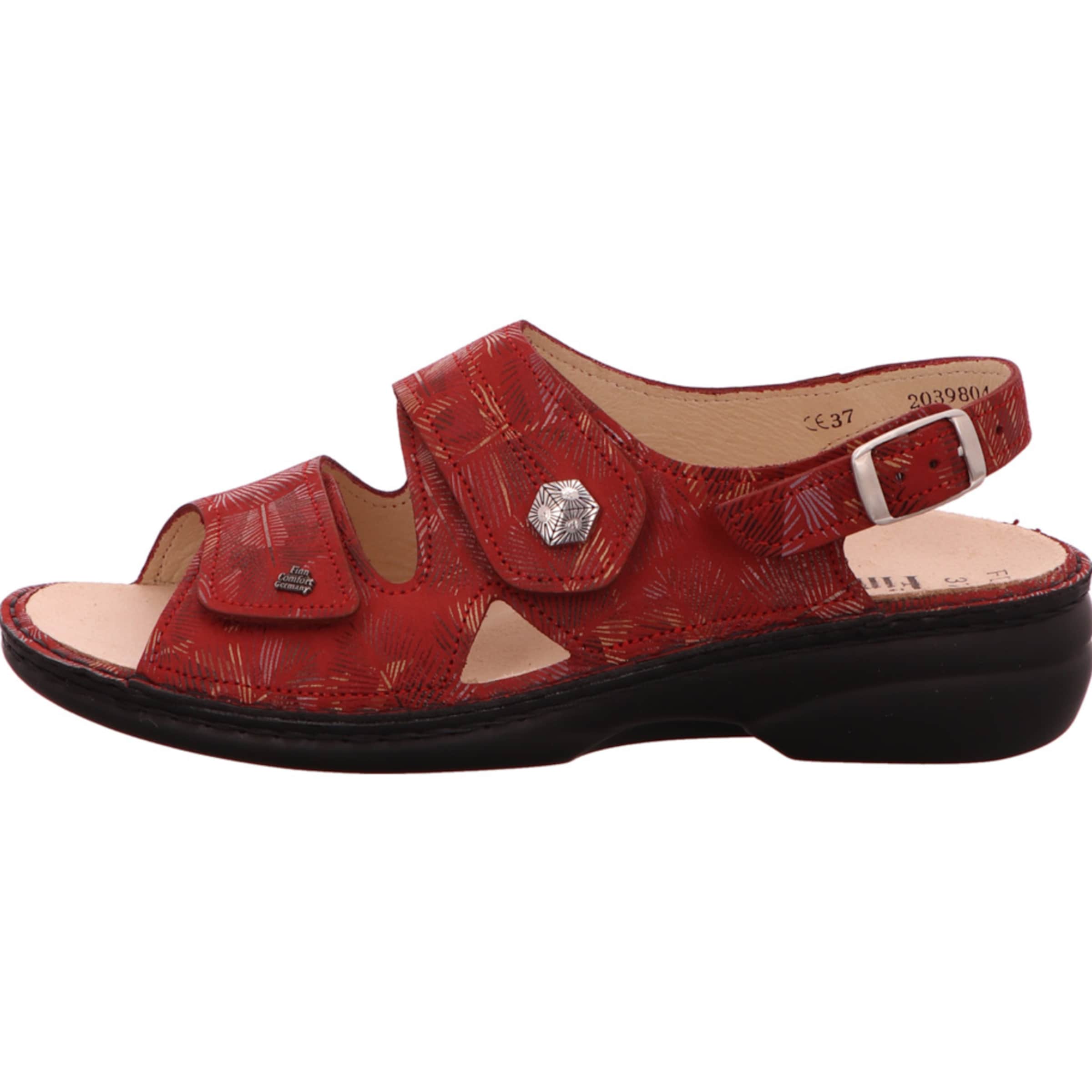 Finn Comfort Sandal 'Milos' in Red