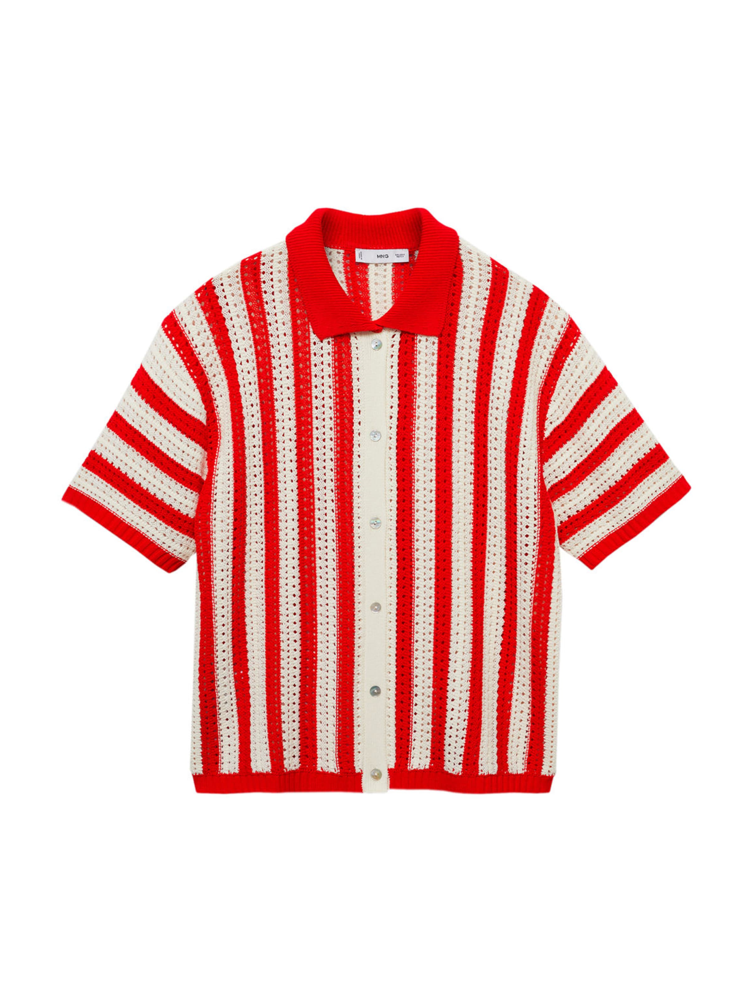 MANGO Kardigan 'Cinque' – červená: přední strana