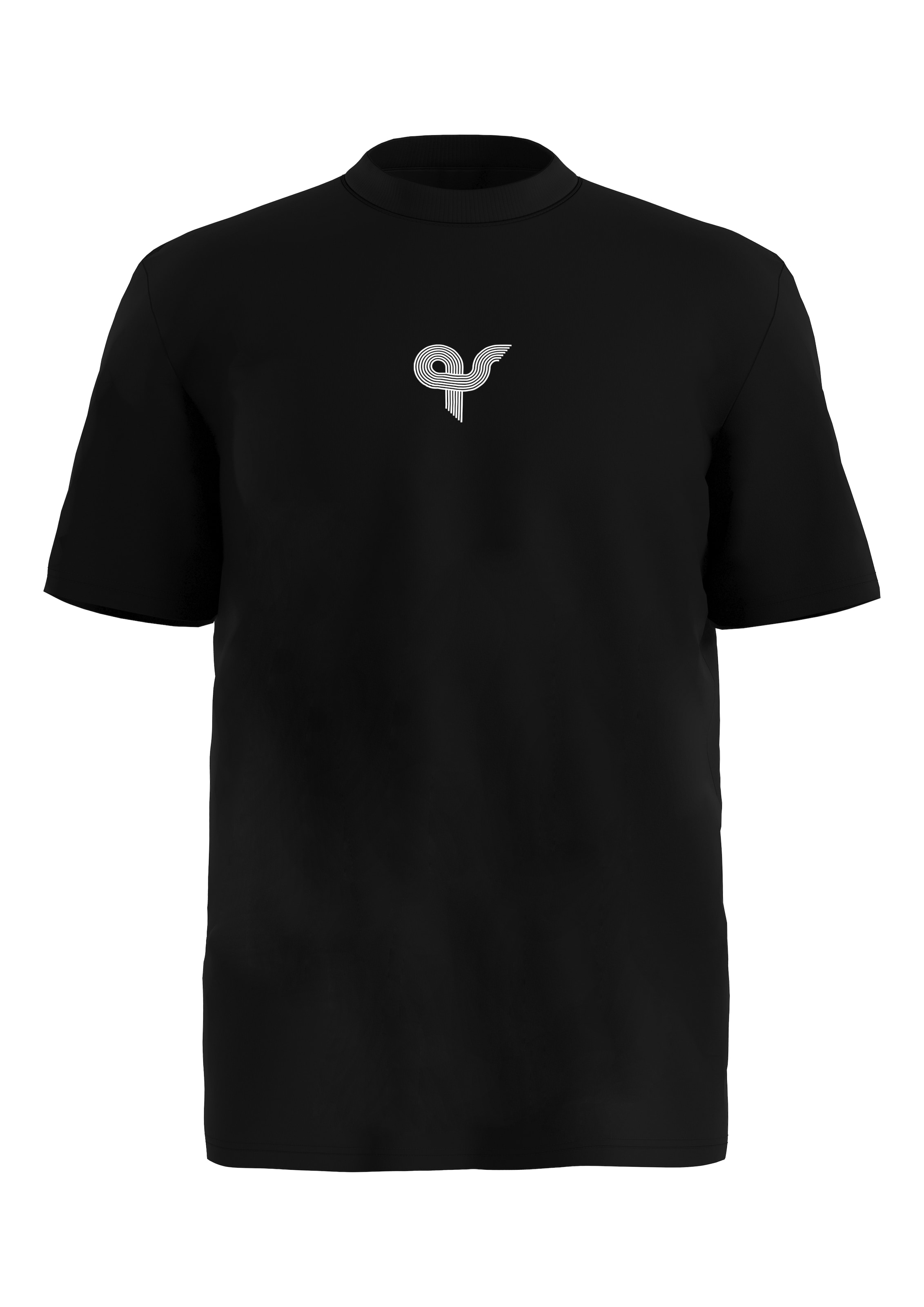 T-Shirt QS en noir : devant