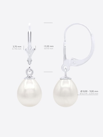 Boucles d'oreilles 'CALLAS' Ateliers Saint Germain en blanc