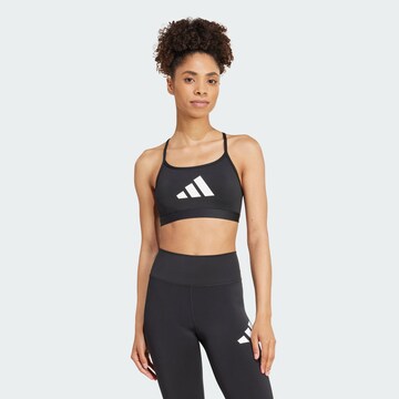 ADIDAS PERFORMANCE Бюстье Спортивный бюстгальтер 'Aeroreact' в Черный: спереди