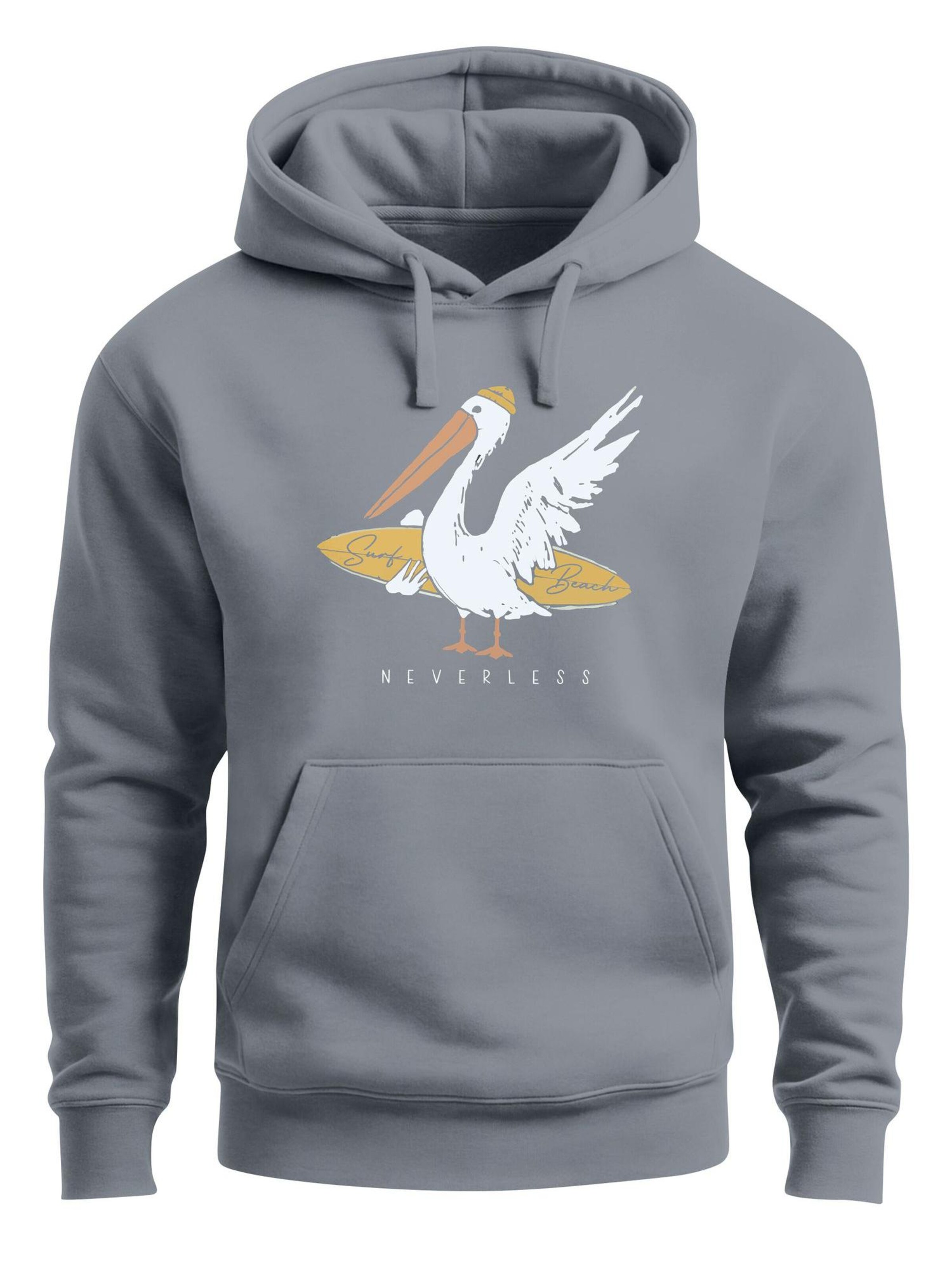 Neverless Sweatshirt 'Pelikan' in Grey